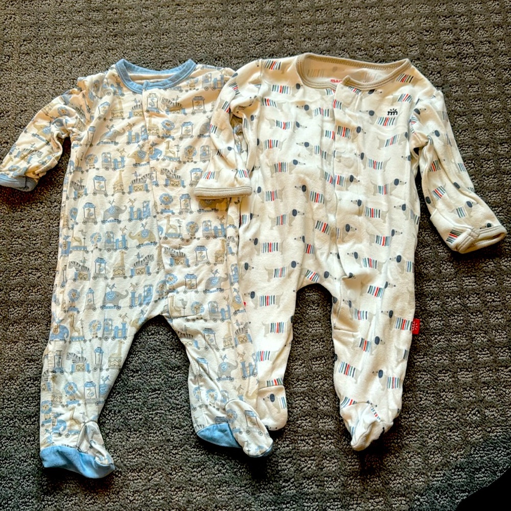 TWO Magnetic Me Footie Pajamas!